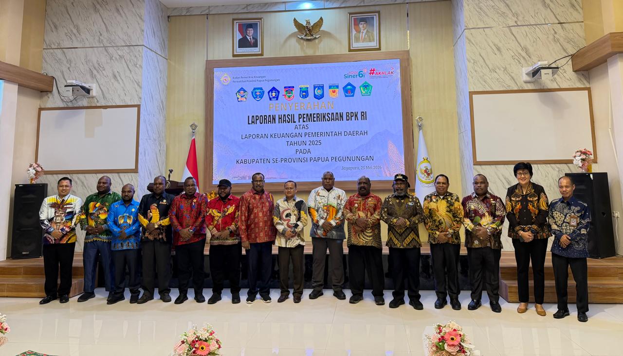 Kabupaten Jayawijaya meraih opini Wajar Tanpa Pengecualian dari BPK RI Perwakilan Provinsi Papua Pegunungan